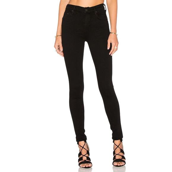 Citizens of Humanity COH Rocket High Rise Skinny Jeans Black 24 - Picture 2 of 13